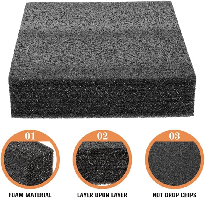 VILLCASE 3pcs Felting Board Foam High Dense, Needle Felting Pad, Work Black Rectangle Felt Mat Sewing Wool Tool for DIY Hand Craft Poking Knitting Projects 7x7 inches