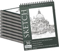 OSIMIG 10 Pack 5.5 * 8.5"" Sketch Books, 300 Sheet Drawing Paper, Mini Sketchbook for Kids, Drawing Pad, Top Spiral Bound Sketch Pad for Beginger, Adult Art Supplies, sumiaoben -10