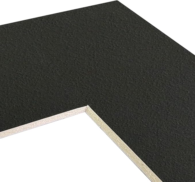 Craig Frames B572 Pre-cut Mat Board for 20x26 Print, 24x30, Pebble Black
