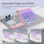 PPESULK UV Light for Resin Curing, 3000mAh Rechargeable Fast UV Resin Lamp with Timer and 34 Beads, Cordless Portable Resin Curing Machine for Resin Molds, Jewelry Making & DIY Crafts(Pink)
