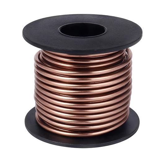 Aluminum Craft Wire, 32.8 Feet 3.0 mm/ 8 Gauge Brown Bendable Soft Metal Aluminum Wire Roll Bulk for DIY Crafts Sculpting Jewelry Making