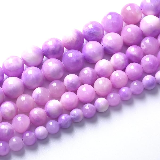 45pcs 8mm Natural Pink Starry Galaxy Persian Jade Gemstone Beads Round Loose Spacer Beads for Jewelry Making DIY Bracelets Necklaces 15" (Pink Starry Persian Jade, 8mm)