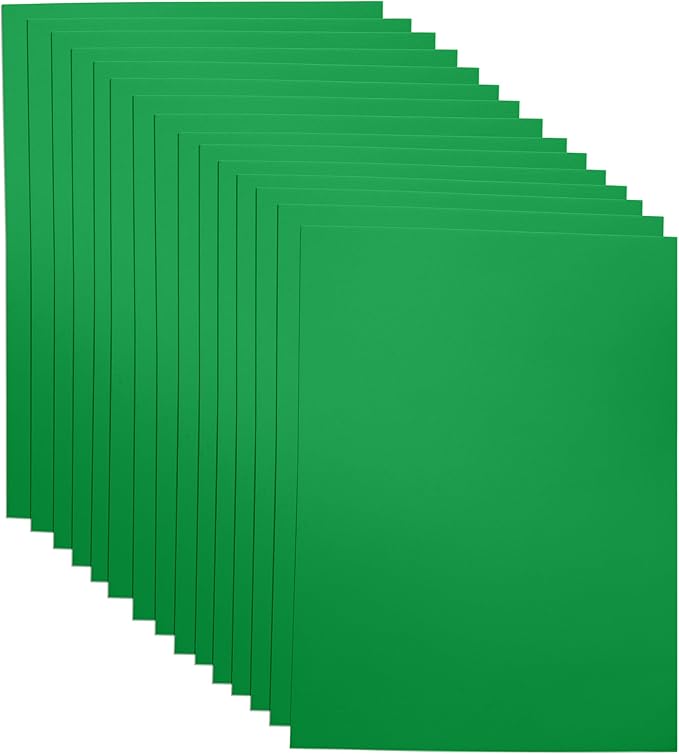 Green EVA Foam Sheets for Crafts, 9 x 12 Inch, 2mm Thickness, 15 Pack – Ideal for DIY Arts and Crafts, Foam Paper for Kids, Cosplay and Costumes