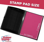 Large Premium Pink Ink Stamp Pad - 5" by 7" - Quality Felt Pad