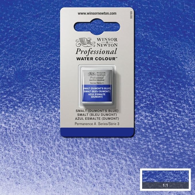 Winsor & Newton Professional Water Colour Paint, Half Pan, Smalt