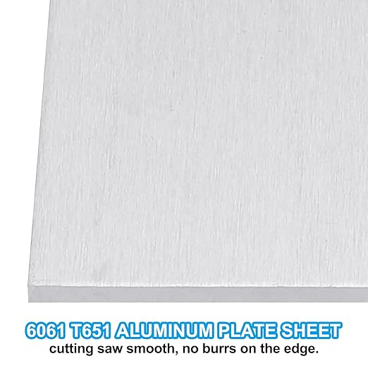 PATIKIL 6061 T651 Aluminum Sheet Metal 6 x 1 x 1/16(0.0625") Inch 3Pcs Flat Plain Aluminum Plate Covered Stock with Protective Film, Heat Rectangle 1.5MM for Lndustry Crafting