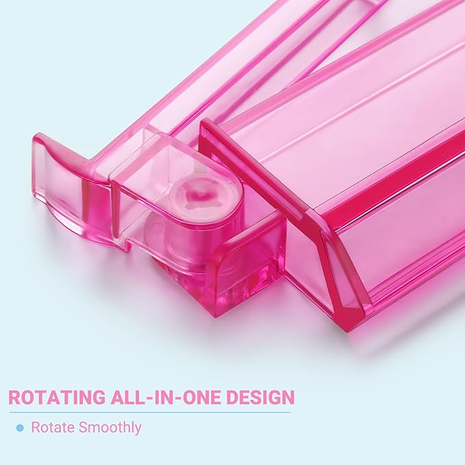 Mahjong Racks with Pushers 4PCS Set Majiang Tile Holder Acrylic Mahjong Racks Accessories and Gifts-Pink