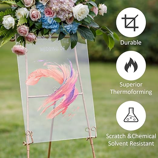 2 Pack Clear Acrylic Sheets for Laser Cutting 1/8inch Thick 8×12in Plexiglass Sheets for Craft Easy-Process Transparent Plastic Blanks Sheets with Protective Paper for Picture Frames