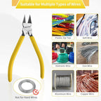 BOOSDEN Wire Cutters 10 PACK, 6 inch Wire Clippers, Dikes Side Cutter Nippers, Diagonal Cutting Pliers, Spring Loaded Flush Cut Pliers for Plastics, Crafts, Zip Tie, Floral
