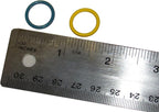 (100 Pack) Soft Stitch Ring Markers, Blue & Yellow (Medium Size for Needle Sizes 9-15, Includes 2 Colors, for Knitting/Crochet/etc)