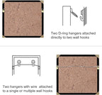 100 Pack Small Triangle Ring Steel Picture Hangers with Screws Picture Frames Picture Hang Solutions for Hanging Clock Paintings Artwork Picture Frame Hook Photos(Gold)