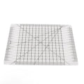 Pssopp Charming Shape Cut Ruler, Transparent Acrylic, Accurate Scale, Black Grid Line, Multifunction, Quilters Ruler, 25.5cm x 8.1in