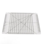 Pssopp Charming Shape Cut Ruler, Transparent Acrylic, Accurate Scale, Black Grid Line, Multifunction, Quilters Ruler, 25.5cm x 8.1in