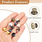 uxcell 30Pcs Metal Locking Pin Backs, Pin Keepers Locking Clasp Flat Head Clamp Needle Back Lock for DIY Brooch Crafts Badges Enamel Lapel, Bronze