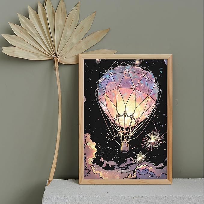 Scratch Paper Art for Adults-Glow in The Dark Scratch Painting Craft Kit (8 Sheets A4)|DIY Foil Engraving Art Set|Stress Relief Gift for Travel Lovers,Craft Lovers,Home Decors (Fireworks)