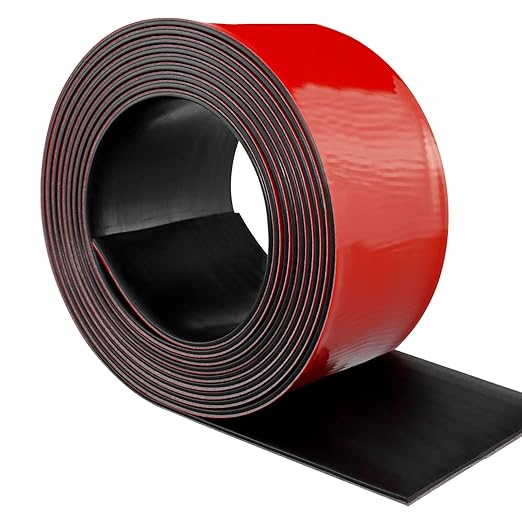 Neoprene Rubber Strips Self Adhesive Solid Rubber Sheets, Rolls & Strips for DIY Gaskets Crafts Pads Seals Warehouse Flooring Neoprene Sheet with Adhesive Backing (6" Wide x 1/16" Thick x 10' Long)