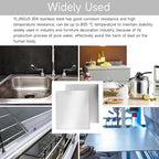 304 Stainless Steel Sheet - 2PCS 6" X 6" X 1/32" Thin Stainless Steel Plate 1/32 Inch Thickness with Protective Film Metal Sheets Stock Sheets for Kitchen DIY Crafting etc. (305 x 305 x 0.78 mm)