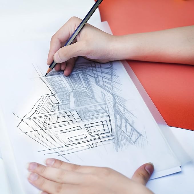 LOUPELLER 8.5” X 11” TRACING Paper for Drawing – 75 Sheets of 32LB / 50G – Wrinkle Free Highly Transparent Tracing Paper Pad – Works with Pen, Pencil & Marker – for Artists, Architects & Kids