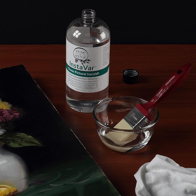 Tusc & Pine InstaVar™ Gloss Picture Varnish - Archival Quality Varnish for Oil, Alkyd, and Acrylic Artists - 8.4oz Bottle - 2 Pack