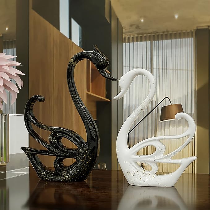 2 Pack Swan Molds Swan Resin Mold - Resin Casting Silicone Molds for Home Decor & Candle Making Wave Spiral Mold
