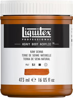 Liquitex Professional Heavy Body Acrylic Paint, 16-oz (473ml) Pot, Raw Sienna