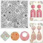 CHGCRAFT Abstract Flowers Geometric Flowers Silicone Texture Stamp Polymer Clay Molds DIY Clay Texture Tools for Clay Pottery Earring Jewelry Making Stamp Engraving Machines, Flower, 5.5x5.5inch