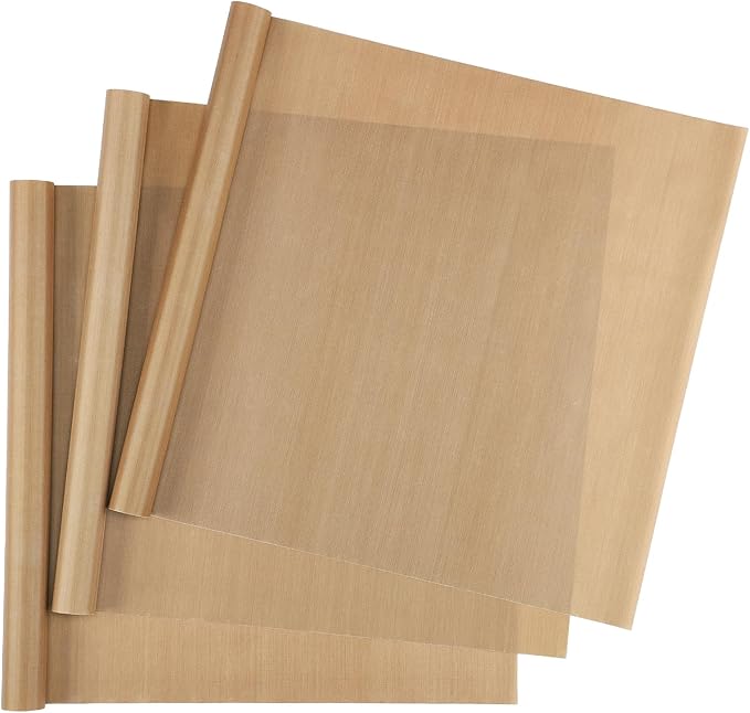 Svaldo Teflon Sheets for Heat Press 16x24, 3 Pack, Heat Press Paper for T Shirts, Hat, Reusable Non Stick PTFE Teflon Sheet, Iron Transfer Paper for Sublimation Machine, Craft & Baking