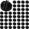 48 Pieces Cube Connectors Plastic Storage Wire Cube Organizer ABS Connectors for Modular Closet Storage Organizer and Wire Shelf (Black)