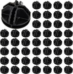 48 Pieces Cube Connectors Plastic Storage Wire Cube Organizer ABS Connectors for Modular Closet Storage Organizer and Wire Shelf (Black)