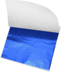 MECCANIXITY Gold Leaf Foil Sheet, Blue Leaf Papers, 3.3 x 3.1inch for Art Decoration, Sculptures, Painting, Pack of 100