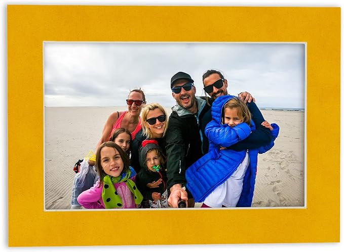 Pack of 25 Acid Free 11x14 Mats Bevel Cut for 8.5x11 Photos - Bright Yellow Precut Matboards For Pictures, Photos, Framing - 4-ply Thickness