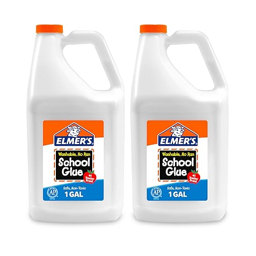 Elmer's Liquid School Glue Washable 1 Gallon 2 Count - Great for Making Slime, #1 Teacher Brand