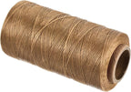 MECCANIXITY Waxed Thread,284 Yard 0.8mm 150D Flat Wax Thread Polyester Waxed String for Leather Sewing Hand Weaving Book Binding Home Decoration,Coffee