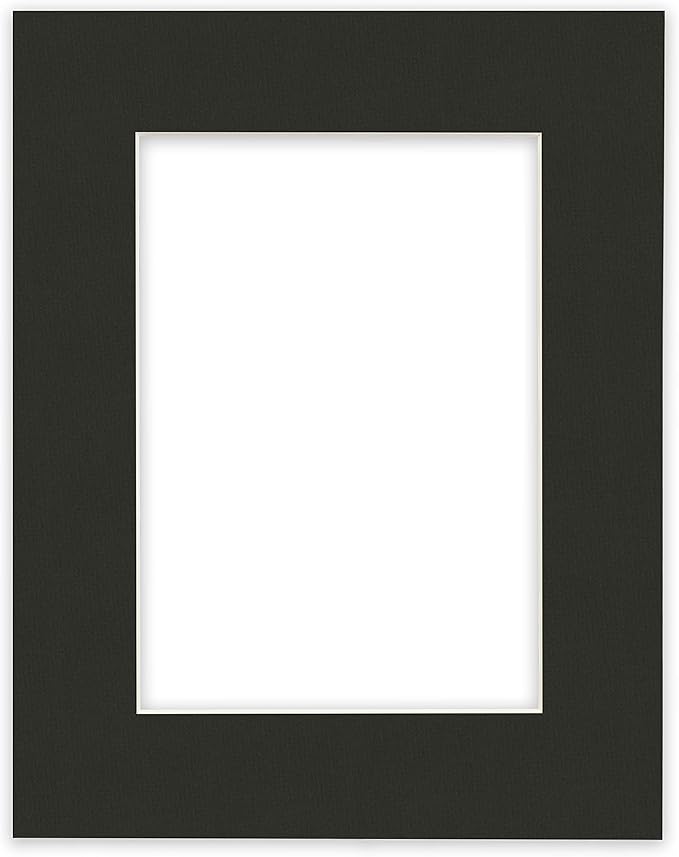 Craig Frames B404 Pre-cut Mat Board for 9x11 Print, 11x14, Textured Black