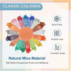 uxcell 10g/0.35oz Cosmetic Grade Mica Powder, 600 Mesh Mica Powder Natural Resin Epoxy Pigment Powders for Casting Resin, Candle Dye, DIY Nail Polish and Lip Gloss, Orange Red