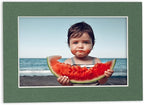11x14 Mat for 8.5x11 Photo - Precut Hunter Green Picture Matboard for Frames 11 x 14 Inches - Bevel Cut to Display Art 8.5 x 11 Inches - Acid Free Pack of 100 MATS with Backing Boards & Clear Bags