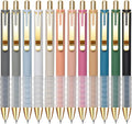 Linbsunne Gel Pens Black Ink Pen 0.5mm fine Point Pens Smooth Writing Retractable Office Supplies (12-count)