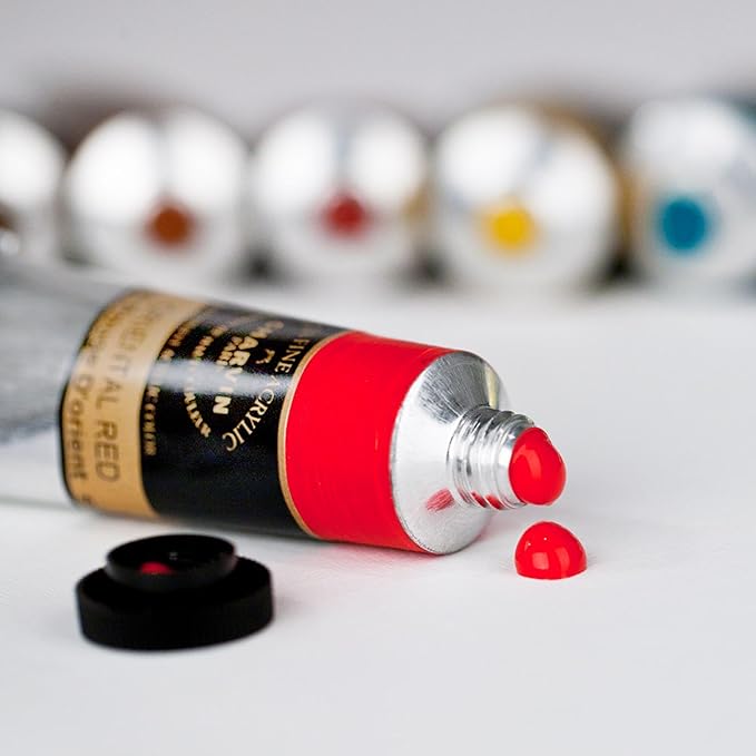 Charvin Extra Fine Professional Acrylic Paint - Brown Madder, 150ml Tube, Triple-Milled, Lightfast Pigments, Open Stock Artist Acrylic Paints in Nature-Inspired Hues