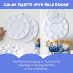 30Pcs Paint Tray Palettes, Plastic Paint Pallets with Hanging Hole for Kids or Students to Paints on School Project, Art Class or Have a Birthday Painting Part