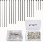 260pcs Silver Filled Ball Head Pins Non Tarnish Craft Earring Bracelet Jewelry Making Accessories Supplies(20mm (0.78in, Silver-Ball Pin)