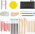 Clay Sculpting Tools Kit 28PCS, Clay Pottery Carving Tool Kit with Wooden & Stainless Steel Clay Tools, Professional Clay Sculpting Tools for Adults, Sculpting Tools for Air Dry Clay, Polymer, Ceramic