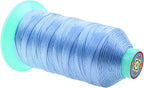 Mandala Crafts Bonded Nylon Thread Light Blue Heavy Duty Sewing Threads - 800 YDs Size 277 840D T270 Tex 270 Thread for Leather Jeans Weaving Outdoor Marine Upholstery Threads