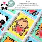 Animation Notebooks | A5 Size 6.5in x 8.75in | 160 pages | 80 Sheets Smooth, durable, and bleed-resistant 90lb lined inner pages | Interactive cover that brings your imagination to life | Creative Companion for journaling, notes, or crafting (The Curio...
