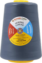 Mandala Crafts 4 Pack of Serger Threads Cones Spools - 40S/2 24000 Yards Polyester Slate Gray Threads for Sergers Machine and Overlock Quilting Sewing Machine