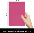 PAPERAGE Recycled Blank Journal Notebook, (Rose), 160 Pages, Medium 5.6 in x 8 in - 100 GSM Thick Paper – Hardcover Journaling Notebook for Work, School, Note Taking or Sketching