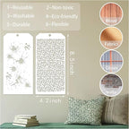 8 Pieces Stencils for Crafts Polka Dot Brick Layering Stencils Mixed Media Texture Stain Splatter Stencils for Painting on Card Making Canvas DIY Crafts Furniture Paper (8 Texture)
