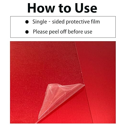 10Pcs Red Anodized Aluminum Sheet 5" x 7" x 1/32" (0.8mm) Corrosion-Resistant Metal Plates for Laser Engraving, DIY Crafting, Sign Making, Home Decor