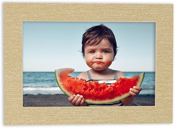 Poster Palooza 8.5x11 Mat Bevel Cut for 7x9 Photos - Acid Free Fresh Linen Canvas Precut Matboard - For Pictures, Photos, Framing - 4-ply Thickness