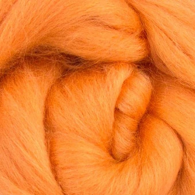 Revolution Fibers Merino Wool Combed Top | 1 lb Premium Wool Roving | 22 Micron, Best Merino Wool for Spinning, Tapestry, Needle Felting, Big Yarn Roving and Wall Hangings (Peach)