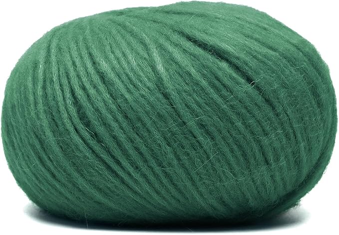 Pullu - Baby Alpaca Merino Wool Yarn Set of 3 Skeins (150 Grams) Worsted Weight - Sourced Directly from Peru - Heavenly Soft and Perfect for Knitting and Crocheting (Christmas Green)